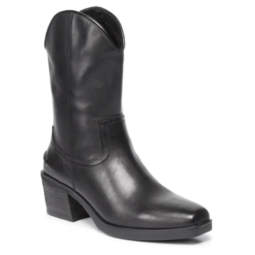 Vagabond Simone Black Leather Cowboy Boots New in Box
